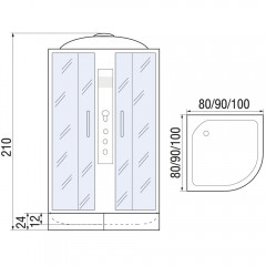 Душевая кабина River Desna 100/24 МТ