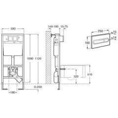 Инсталляция Roca PRO WC 89009000 + Roca Hall 346627000