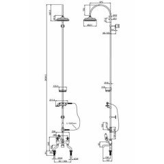 Душевая программа Burlington Claremont H250-CL