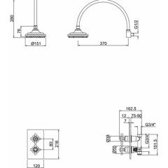 Душевая программа Burlington Claremont Trent H30C-CL