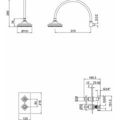 Душевая программа Burlington Anglesey Trent H30C-AN