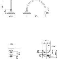 Душевая программа Burlington Birkenhead Trent H30-BI