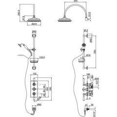 Душевая программа Burlington Anglesey Clyde H41-AN