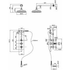 Душевая программа Burlington Anglesey Clyde H67C-AN