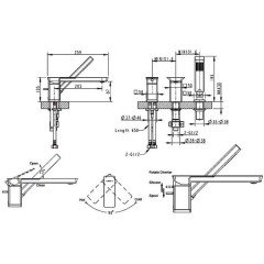 Смеситель на борт ванны Bravat Phillis F556101C-2-RUS