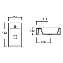 Раковина мебельная Акватон Gural 25x45 FC10MUL01 1AX147WBXX000