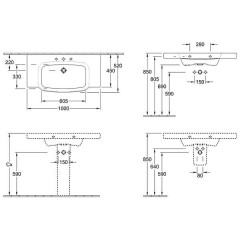 Раковина мебельная Villeroy & Boch Sentique 5142A001