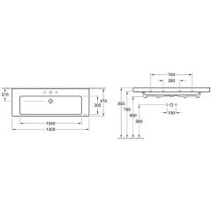 Раковина мебельная Villeroy & Boch Subway 2.0 7176D0R2