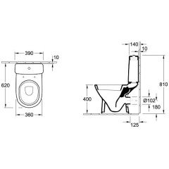 Унитаз Villeroy & Boch O.novo 56891001