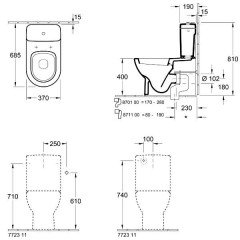 Бачок сливной Villeroy & Boch Subway 77231101