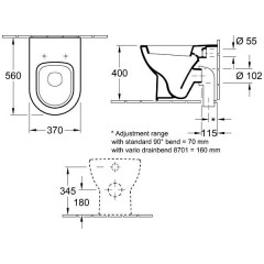 Унитаз приставной Villeroy & Boch Subway 660710R1