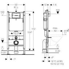 Инсталляция Geberit Duofix 458.125.21.1 + унитаз Ifo Special RP731300200 Rimfree с сиденьем