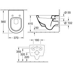 Унитаз подвесной Villeroy & Boch Subway 2.0 560010R1