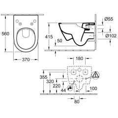 Унитаз подвесной Villeroy & Boch Subway 2.0 5614R5R1 DirectFlush