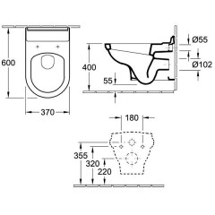 Унитаз подвесной Villeroy & Boch Hommage 6661B0R1