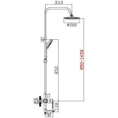 Душевой гарнитур Rossinka Silvermix T40-46