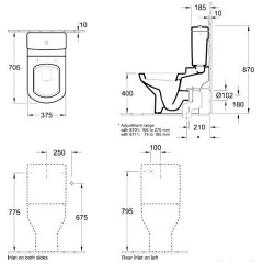 Бачок сливной Villeroy & Boch Sentique 572211R2