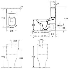 Бачок сливной Villeroy & Boch Sentique 571511R2