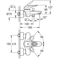 Набор для ванной комнаты Grohe Eurostyle 124416