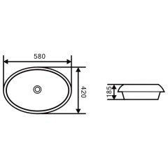 Раковина встраиваемая Sturm Shell ST-SH525820-NBNCR