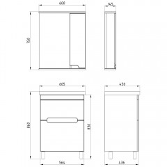 Зеркало-шкаф ASB-Mebel Вита 60