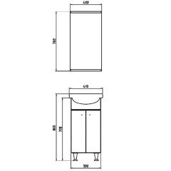 Тумба с раковиной ASB-Mebel Астра 40