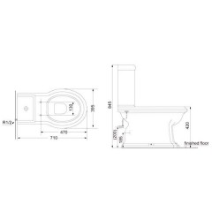 Унитаз Creo Dijon DI1002 + DI1003 + DI1001W