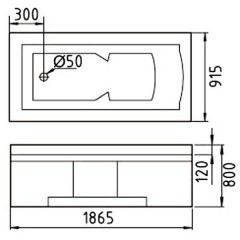 Ванна акриловая Gemy G9057 II K L