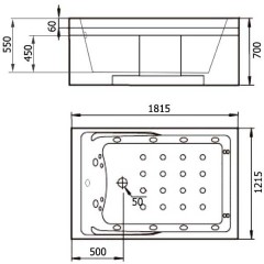 Ванна акриловая Gemy G9061 new K R