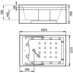 Ванна акриловая Gemy G9061 new O R