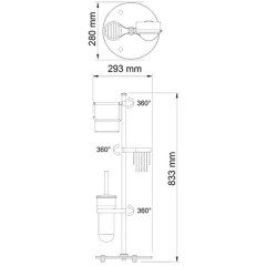 Стойка комбинированная напольная WasserKRAFT K-1246