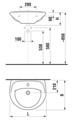 Раковина Jika Lyra 50 1427.0