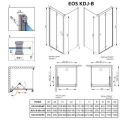 Душевой угол Radaway Eos KDJ-B 80x80 37413-01-01NL