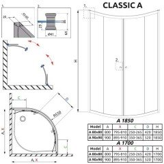 Душевой угол Radaway Classic A 90x90x170 30001-01-06