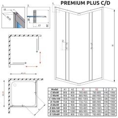 Душевой угол Radaway Premium Plus C 100x100x190 30443-01-01N