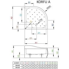 Поддон акриловый Radaway Korfu A 80 4S88400-03