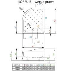 Поддон акриловый Radaway Korfu E 120x90 4E91240-03R