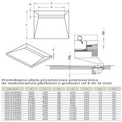 Душевая плита Radaway RadaDrain 5DLA1708A/5R0115R