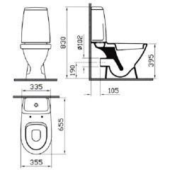 Унитаз VitrA Grand 9763B003-1206 с функцией биде