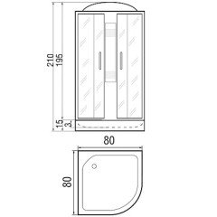 Душевая кабина River Nara Light 80/15 МТ