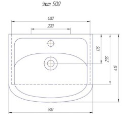 Раковина мебельная Rosa Уют 50