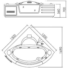 Ванна акриловая Appollo A-0917W