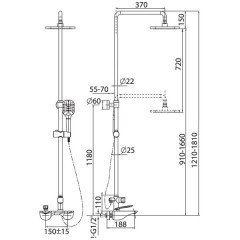 Душевая система Lemark Bellario LM6862C