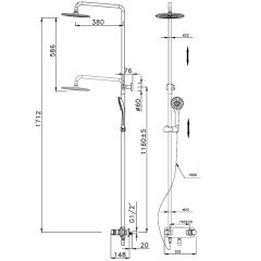 Душевая система Lemark Wing LM5362C