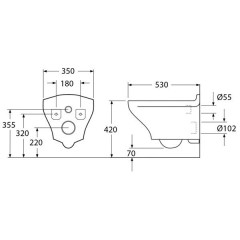 Унитаз подвесной Gustavsberg Estetic 8330 Hygienic Flush GB1183300R1030