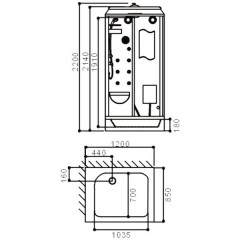 Душевая кабина SSWW BU102A L