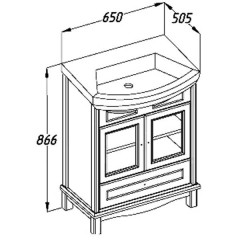 Комплект мебели Opadiris Омега 65 фисташковый