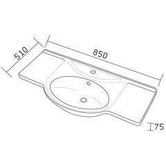 Комплект мебели Opadiris Тибет 85 белый