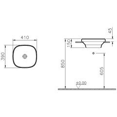 Раковина VitrA Frame 41 5654B403-0016