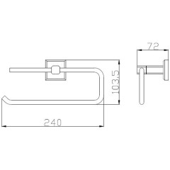 Полотенцедержатель Bennberg BA 16S Chrome